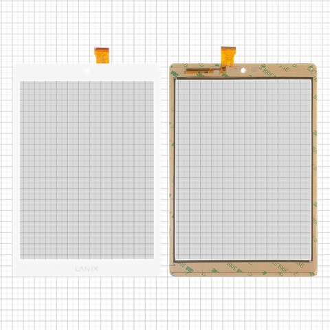 Touchscreen compatible with China Tablet PC 7,85"; Cube U78GT iPlay 8, white, 134 mm, 45 pin, 193 mm, capacitive, 7,85"  #MGLCTP 801243 MGLCTP 801259 801243