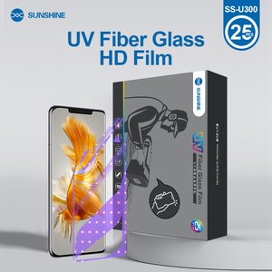 Protective Film Sunshine SS U300, with UV lamp, Pet Soft, HD, UV curing, 25 pcs, 180 mm, 120 mm, 250 µm 