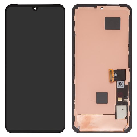 LCD compatible with Google Pixel 8, black, with frame, High Copy, with wide edge, OLED GKWS6, G9BQD, GA04851 US, GZPFO, GPJ41
