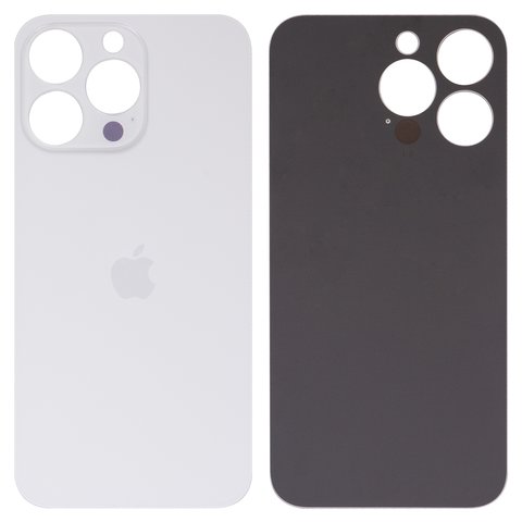 Задняя панель корпуса для iPhone 13 Pro, серебристая, белая, не нужно снимать стекло камеры, Original PRC , Silver, big hole
