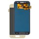 Pantalla LCD puede usarse con Samsung A320 Galaxy A3 (2017), dorado, sin ajuste de brillo, sin marco, Copy, (TFT)