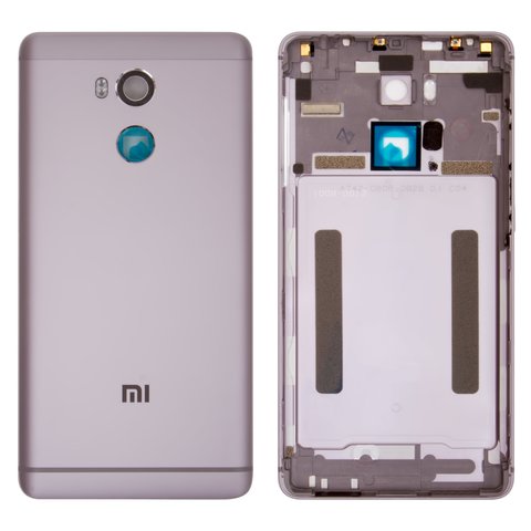 Panel trasero de carcasa puede usarse con Xiaomi Redmi 4 Prime, negra, con botones laterales