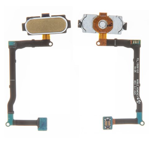 Cable flex puede usarse con Samsung N920F Galaxy Note 5,  teclas del menú, dorado, con plástico