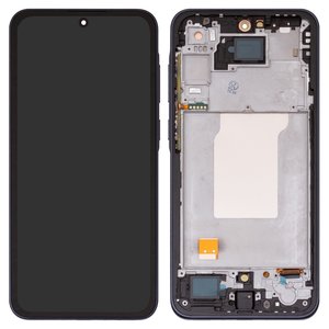 Pantalla LCD puede usarse con Samsung A356 Galaxy A35 5G, azul, con marco, High Copy, OLED , navy