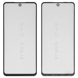 Vidrio de carcasa G+OCA PRO puede usarse con Tecno Pova 2, Pova 3; Infinix Note 11 Pro X697 , con película OCA, negro