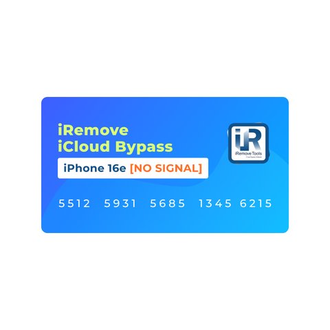 iRemove iCloud Bypass para iPhone 16e [NO SIGNAL]