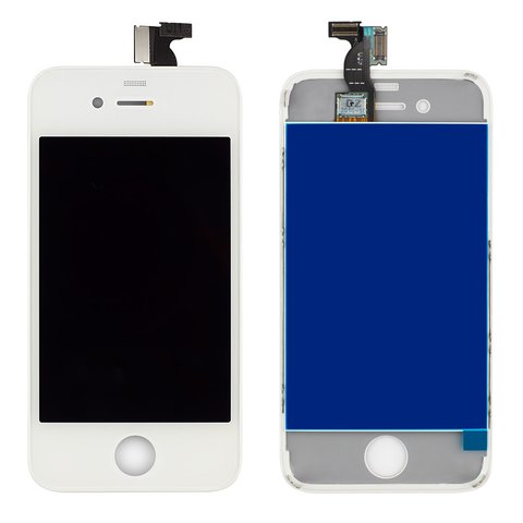 Дисплей для Apple iPhone 4, белый, с рамкой, HC