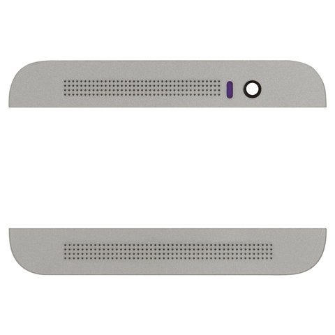 Верхня + нижня панель корпусу для HTC One E8 Dual Sim, срібляста