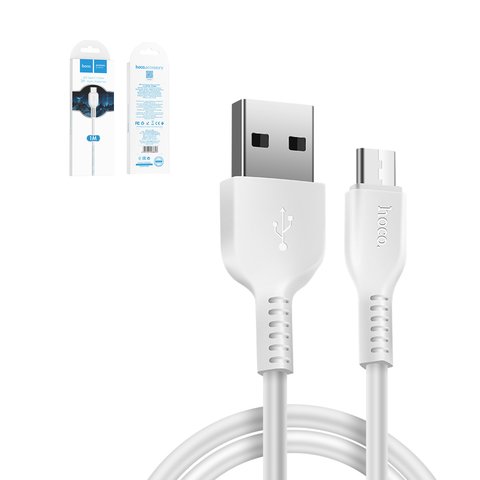 USB кабель Hoco X20, USB тип C, USB тип A, 100 см, 2,4 А, білий, #6957531068853