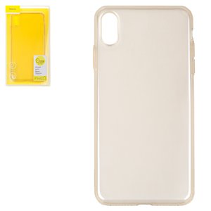 Чохол Baseus для iPhone XS Max, золотистий, прозорий, силікон, #ARAPIPH65 B0V
