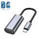 Адаптер Hoco UA21, для проектора, для монитора, VGA, USB тип-C, серый, #6931474784100