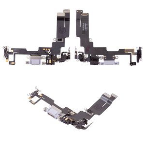 Шлейф для iPhone 14, конектора зарядки, фіолетовий, з мікрофоном, з конектором, Original PRC 