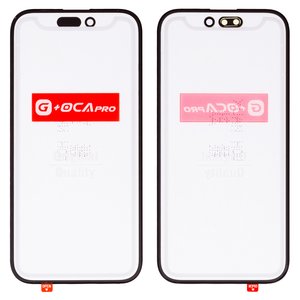 Скло корпуса G+OCA PRO для iPhone 14 Pro, з ОСА плівкою, чорне