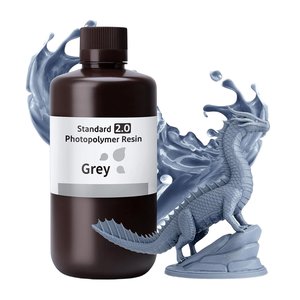 Фотополимерная смола для 3D принтера ELEGOO Standard Resin V2.0 Grey, 1 кг