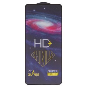 Защитное стекло All Spares для Samsung A556 Galaxy A55, 0,33 мм 9H, совместимо с чехлом, Full Glue, черный, cлой клея нанесен по всей поверхности, HD+