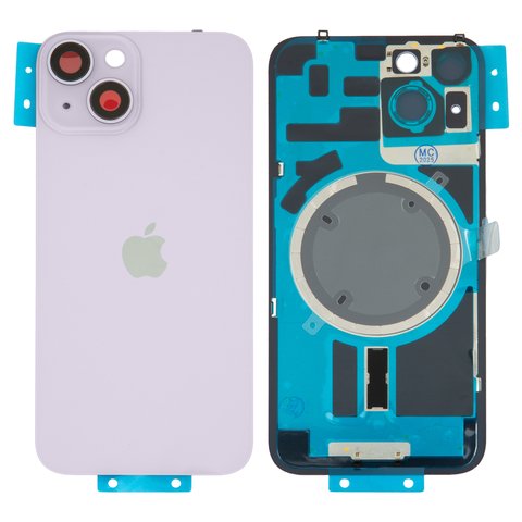 Задня панель корпуса для iPhone 14, фіолетова, із склом камери, purple