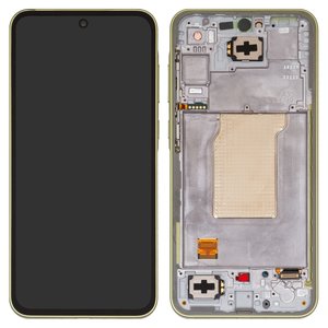 Дисплей для Samsung A356 Galaxy A35 5G, желтый, с рамкой, Original PRC , lemon