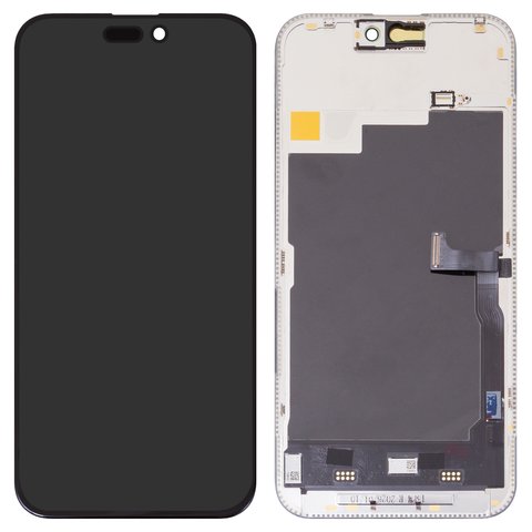 Дисплей JCID для iPhone 15 Pro Max, чорний, з рамкою, High Copy, без помилки, OLED  soft, Diagnosable, 120Hz