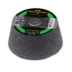 Круг зачисний конічний PROFITOOL PROFESSIONAL 110/90х55хM14; SIC 120 Круг зачисний конічний PROFITOOL PROFESSIONAL 110/90х55хM14; SIC 120