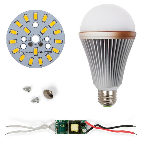 Комплект для збирання LED лампи SQ Q24 5730 E27 9 Вт – теплий білий