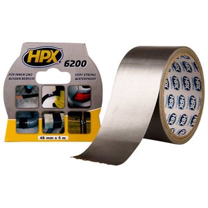 Лента армированная односторонняя HPX 6200, 50 мм, 25 м, серебристая Лента армированная односторонняя HPX 6200, 50 мм, 25 м, серебристая